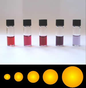 A picture of colloidal gold.